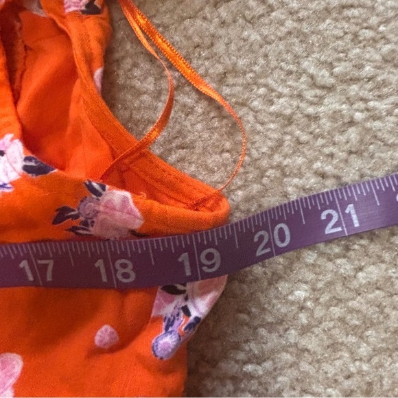 Free People Orange Floral Mini Dress size S - Picture 11 of 11